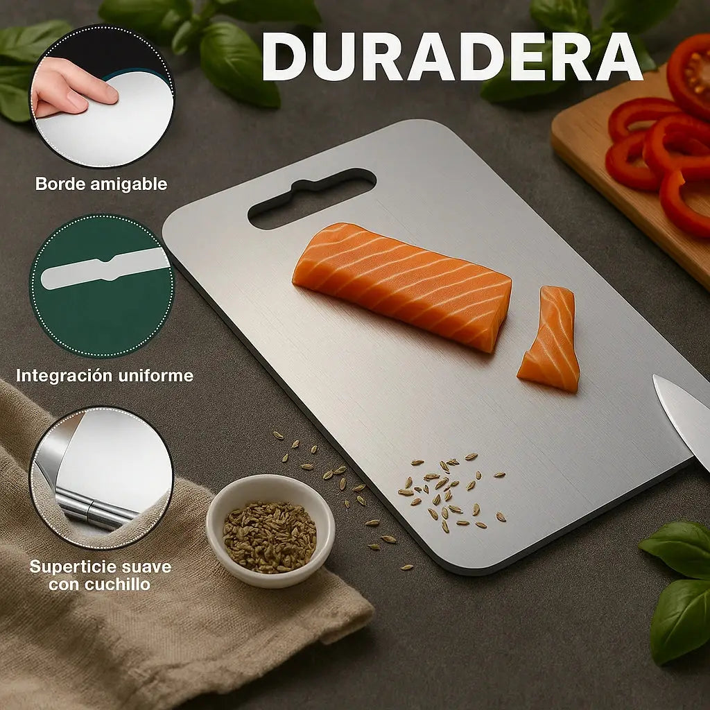 Tabla Para Picar En Acero Inoxidable PREMIUM⭐️⭐️⭐️⭐️