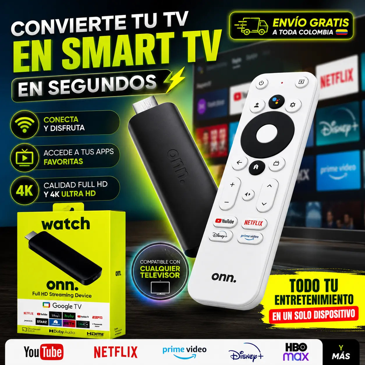 Watch Onn: Convierte tu TV a Smart TV