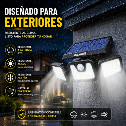 Reflector Solar X3 con Sensor de Movimiento