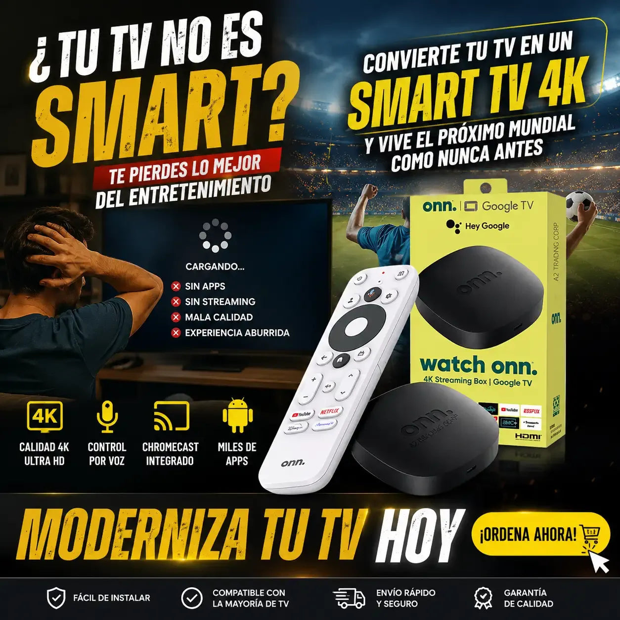Watch Onn: Convierte tu TV a Smart TV