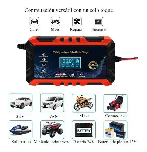 Cargador e Iniciador de Batería Carro y Moto 12V