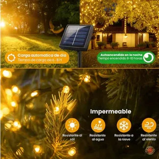 Luz LED Navidad solar🎄