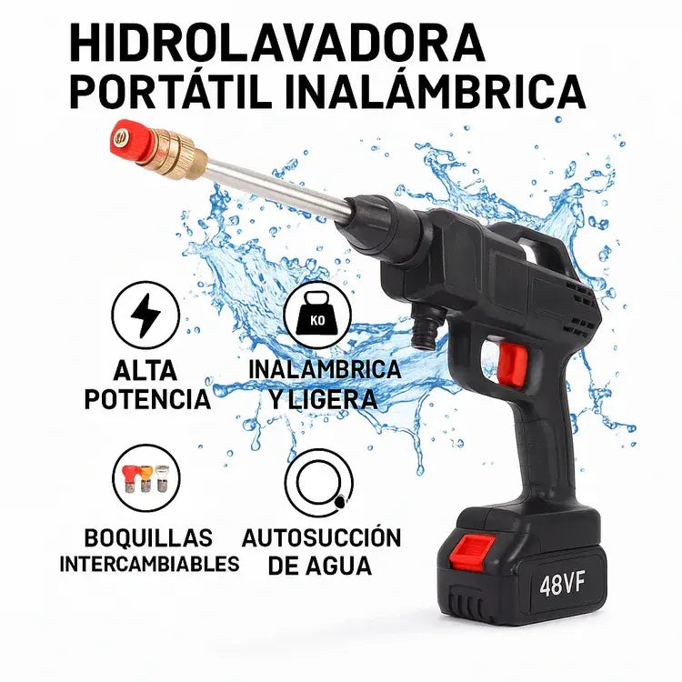 Hidrolavadora Recargable 48V: Incluye 2 Baterías 🎁