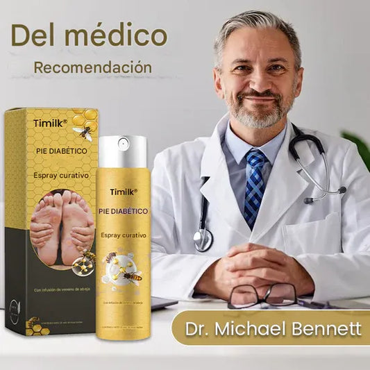 Timilk® Spray terapéutico para pies diabéticos - Enriquecido con veneno de abeja